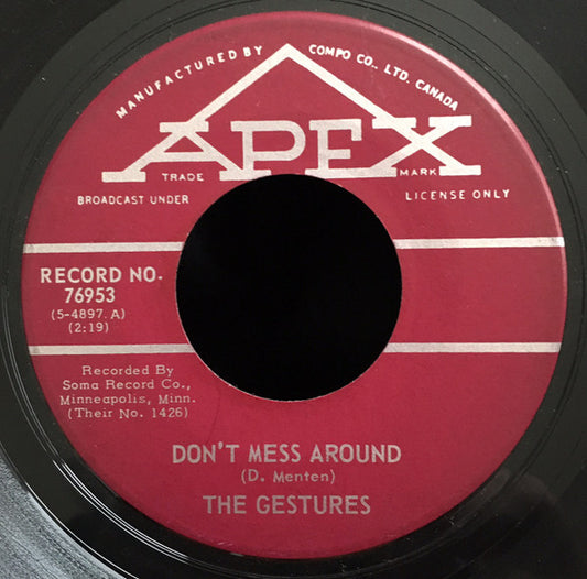 The Gestures : Don't Mess Around / Candlelight  (7", Single,   )