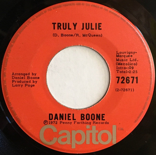 Daniel Boone : Beautiful Sunday (7", Single, RE)