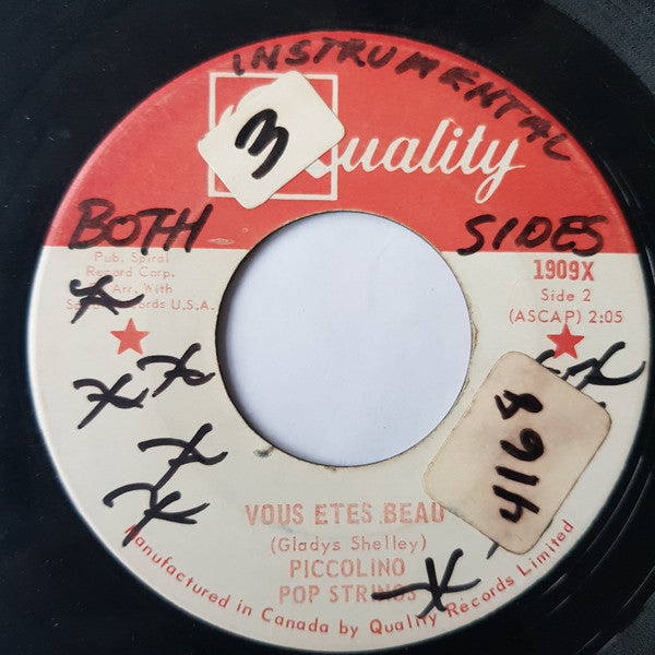 Piccolino Pop Strings : Clown Town / Vous Etes Beau (7", Single)