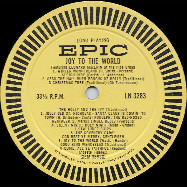 Leonard MacClain : Joy To The World (LP, Album)