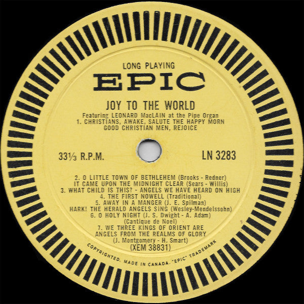 Leonard MacClain : Joy To The World (LP, Album)