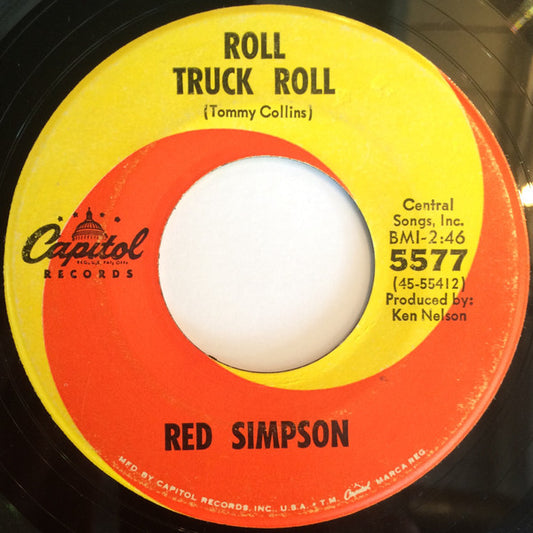 Red Simpson : Roll Truck Roll (7", Single, Scr)