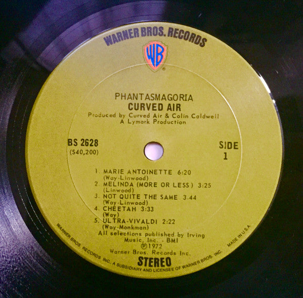 Curved Air : Phantasmagoria  (LP, Album, San)