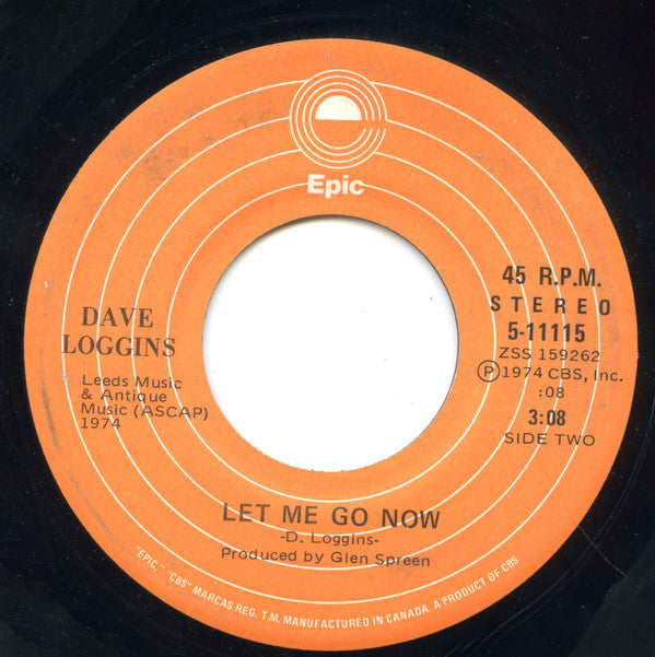 Dave Loggins : Please Come To Boston (7", Single)
