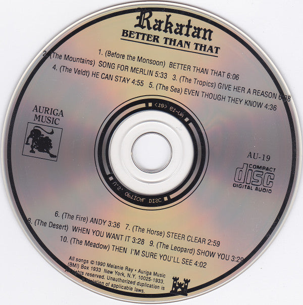 Rakatan : Better Than That (CD)