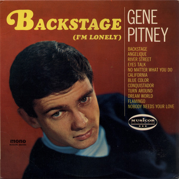 Gene Pitney : Backstage (I'm Lonely) (LP, Album, Mono, Mon)