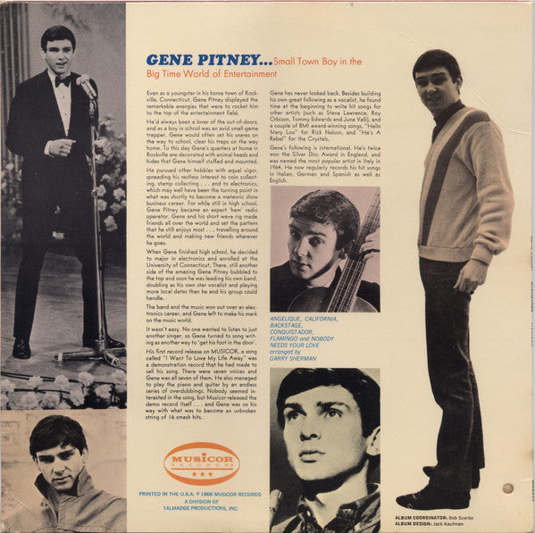 Gene Pitney : Backstage (I'm Lonely) (LP, Album, Mono, Mon)