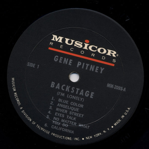 Gene Pitney : Backstage (I'm Lonely) (LP, Album, Mono, Mon)