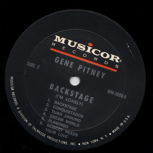 Gene Pitney : Backstage (I'm Lonely) (LP, Album, Mono, Mon)