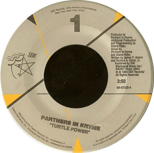 Partners In Kryme : Turtle Power (7", Single)