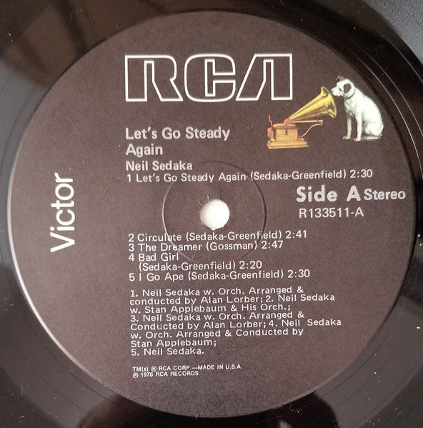 Neil Sedaka : Let's Go Steady Again (LP, Comp, Ind)