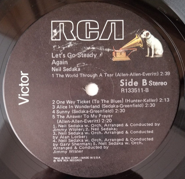 Neil Sedaka : Let's Go Steady Again (LP, Comp, Ind)