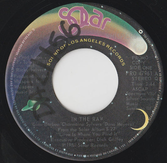 The Whispers : In The Raw / Small Talkin' (7", Promo)