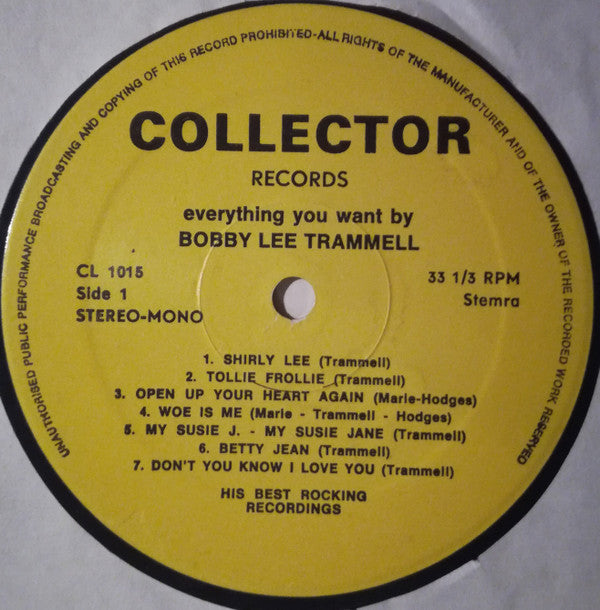 Bobby Lee Trammell : His Very Best Recordings (LP, Comp)