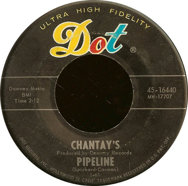 The Chantays : Pipeline / Move It (7", Single, RE, Ind)
