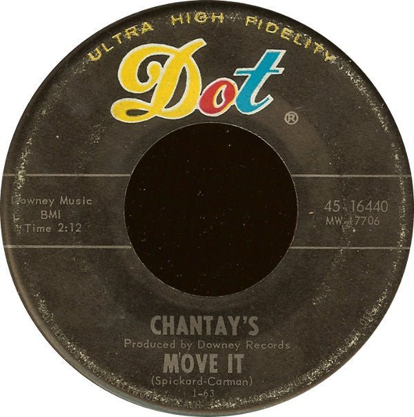 The Chantays : Pipeline / Move It (7", Single, RE, Ind)