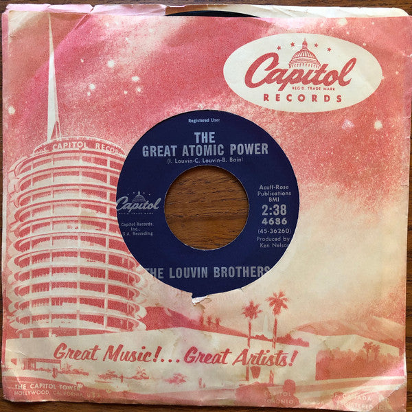 The Louvin Brothers : The Great Atomic Power / The Weapon Of Prayer (7", Single)
