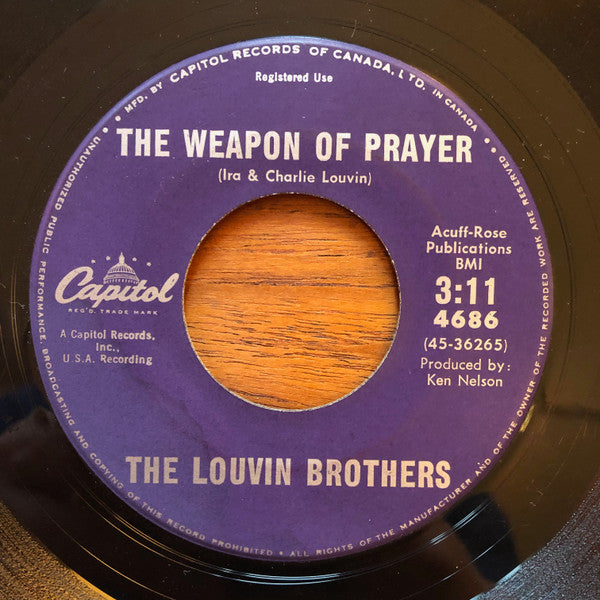 The Louvin Brothers : The Great Atomic Power / The Weapon Of Prayer (7", Single)