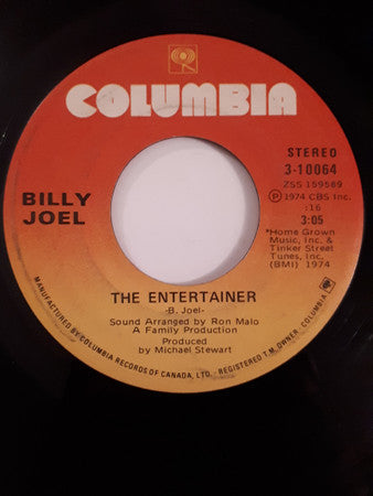 Billy Joel : The Entertainer (7", Single)