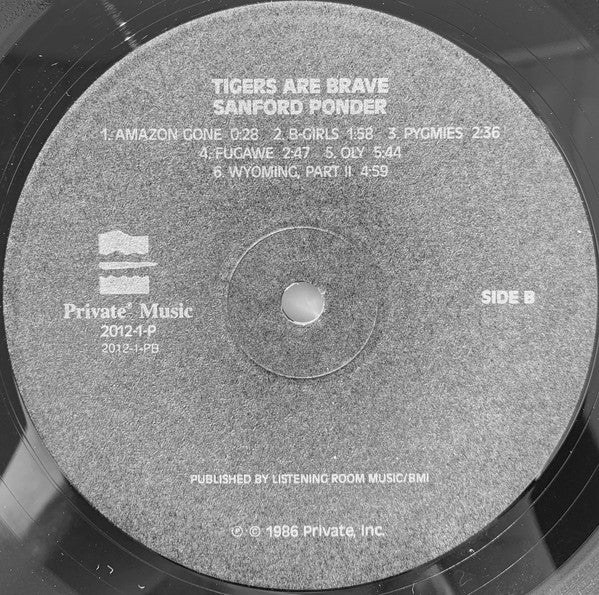 Sanford Ponder : Tigers Are Brave (LP, Album)