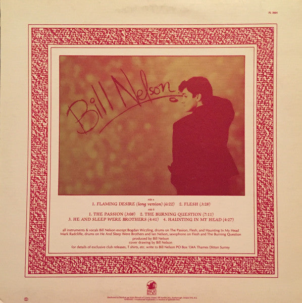 Bill Nelson : Flaming Desire And Other Passions (12", Maxi)