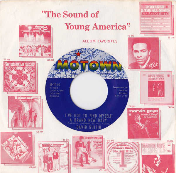 David Ruffin : My Whole World Ended (The Moment You Left Me)  (7", Single)