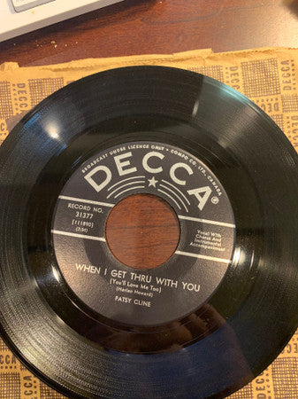 Patsy Cline : When I Get Through With You / Imagine That (7", Single)