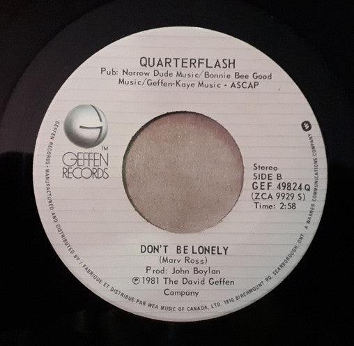 Quarterflash : Harden My Heart (7", Single)