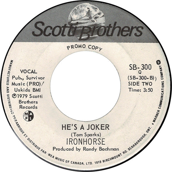 Ironhorse : Tumbleweed (7", Single, Promo)