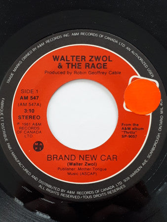 Walter Zwol & The Rage : Brand New Car (7", Single)
