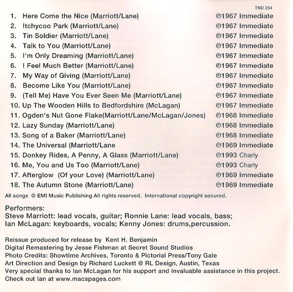 Small Faces : Absolutely The Best (CD, Album, Comp, Club)