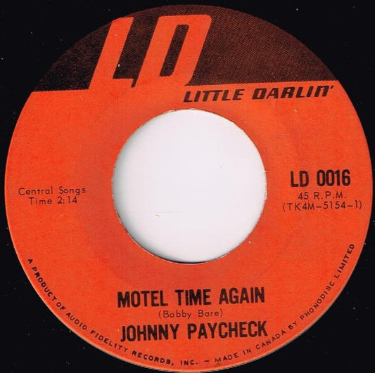 Johnny Paycheck : Motel Time Again (7", Single)