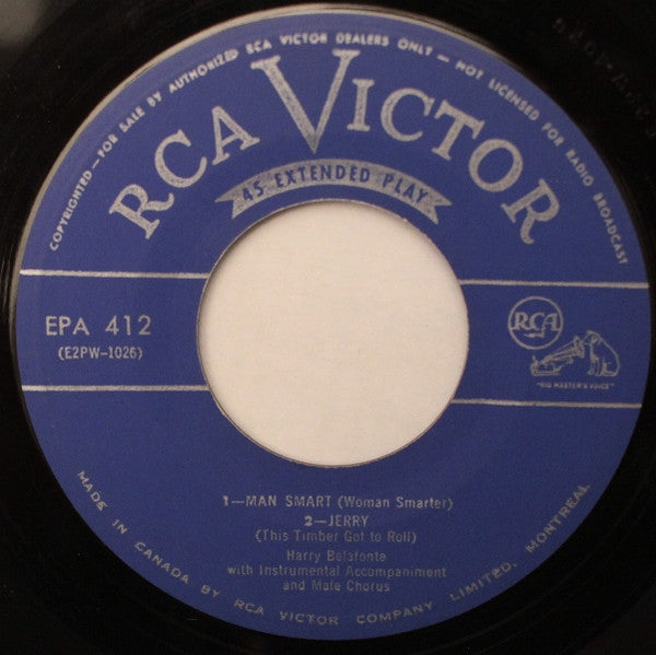 Harry Belafonte : Sings "Man Smart" And Other Folk Songs (7", EP)