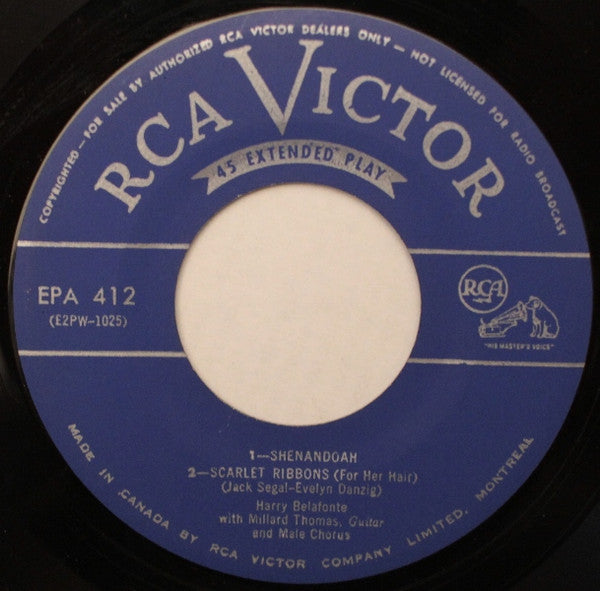 Harry Belafonte : Sings "Man Smart" And Other Folk Songs (7", EP)