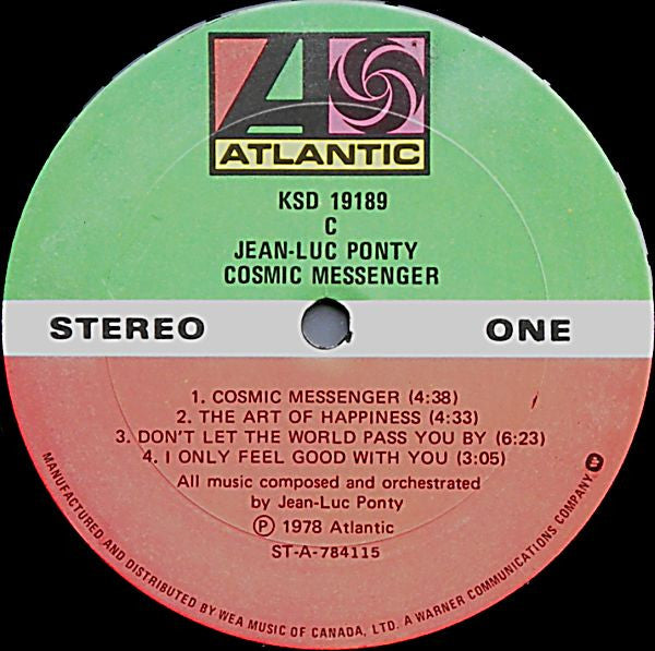 Jean-Luc Ponty : Cosmic Messenger (LP, Album)