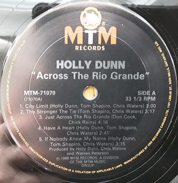 Holly Dunn : Across The Rio Grande (LP)