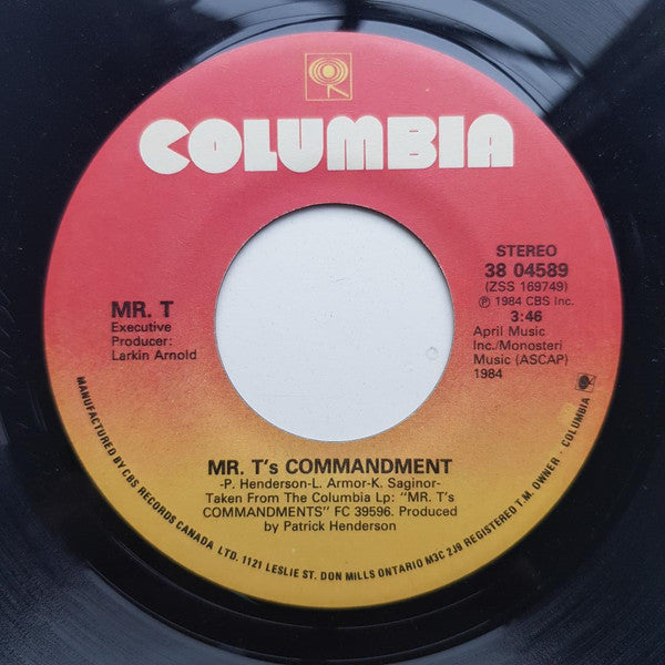 Mr. T (2) : Mr. T's Commandment (7", Single)