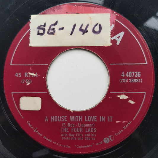 The Four Lads : The Bus Stop Song (A Paper Of Pins) / A House With Love In It (7", Single)
