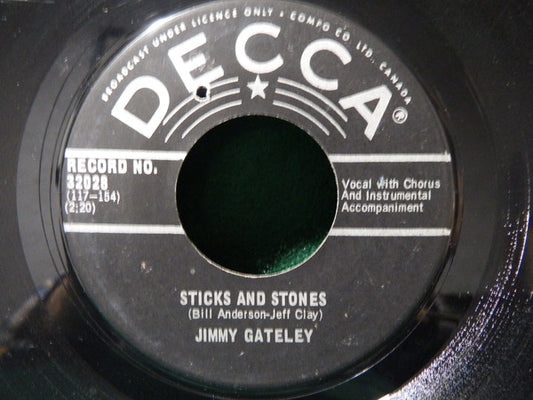 Jimmy Gateley : Sticks And Stones / It's Not Every Day (7", Single)