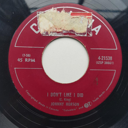 Johnny Horton : I'm A One-Woman Man / I Don't Like I Did (7", Single)