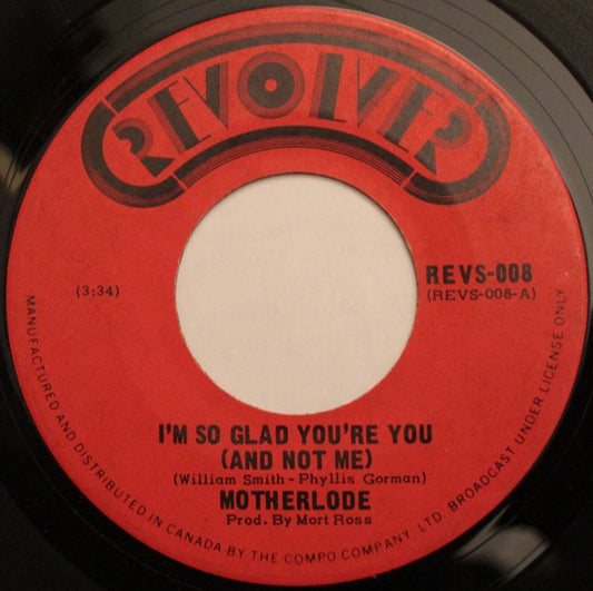 Motherlode (2) : I'm So Glad You're You (And Not Me) (7", Single)