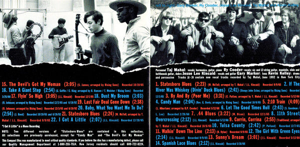 Rising Sons (2) Featuring Taj Mahal And Ry Cooder : Rising Sons Featuring Taj Mahal And Ry Cooder (CD, Album, Mono, RM)