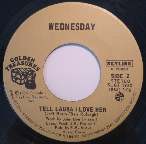 Wednesday (3) : Roses Are Red (7", Single, RE)