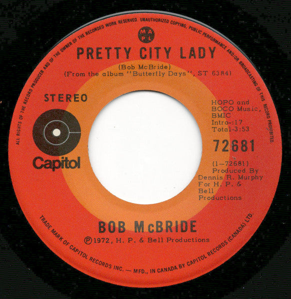 Bob McBride : Pretty City Lady (7", Single)