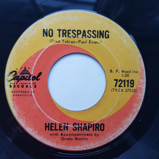 Helen Shapiro : No Trespassing (7", Single)