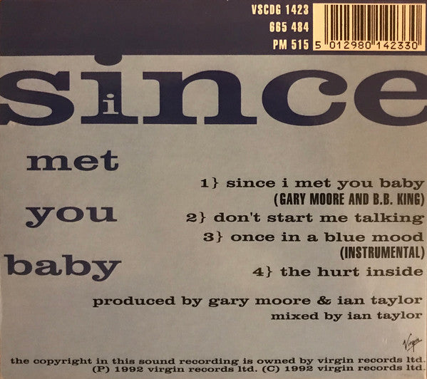 Gary Moore & B.B. King : Since I Met You Baby (CD, Single, Ltd, Dig)