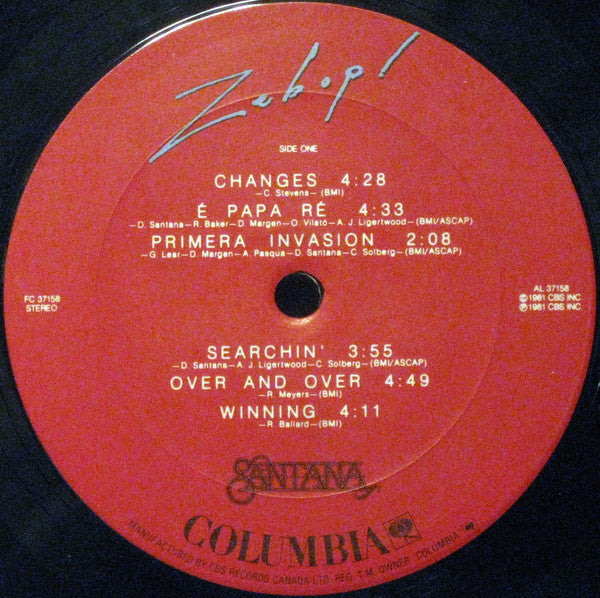 Santana : Zebop! (LP, Album)