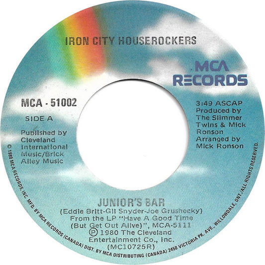 Iron City Houserockers : Junior's Bar (7", Single)