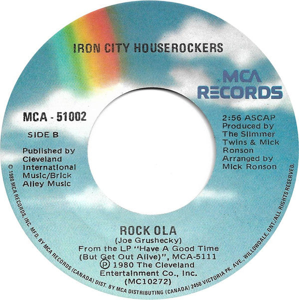 Iron City Houserockers : Junior's Bar (7", Single)