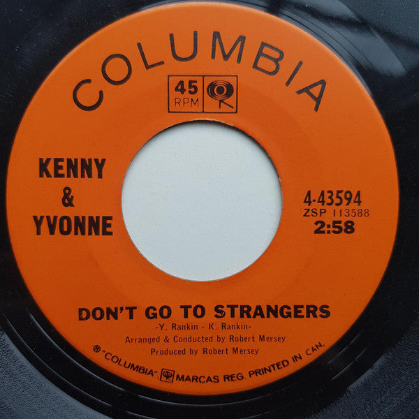Kenny Rankin & Yvonne Rankin : Come On And Be My Love / Don't Go To Strangers (7", Single)
